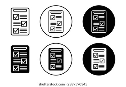 Summary vector icon illustration set