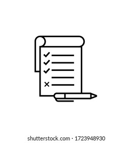 Summary vector icon on white