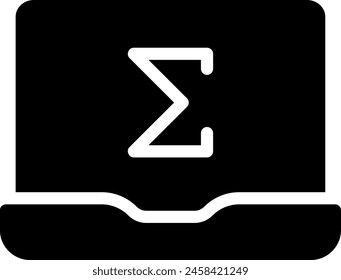 summation glyph icon illustration vector