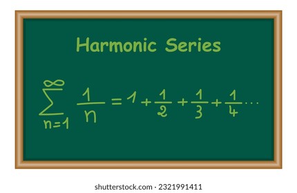 Summation of harmonic series formula in mathematics. Math resources for teachers and students.