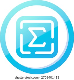 Summation Line vector Icon Design