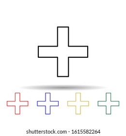 summation sign multi color style icon. Simple thin line, outline vector of web icons for ui and ux, website or mobile application