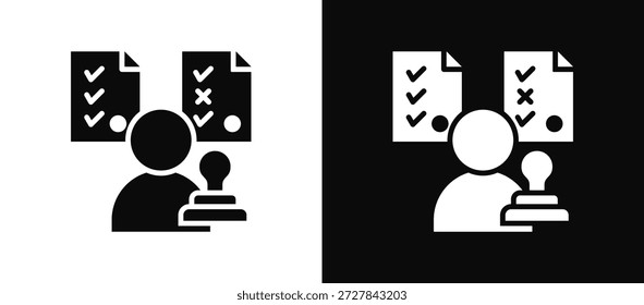 Summative Evaluation Icon Set Black And White
