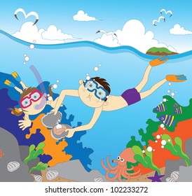 Summder Vacation under Sea