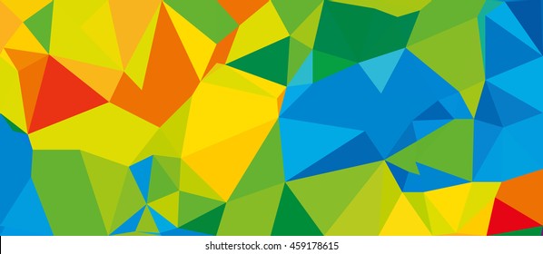 Summer 2016 brazilian Rio colorful background. Summer sport event Rio Polygonal modern background. Athletic color concept