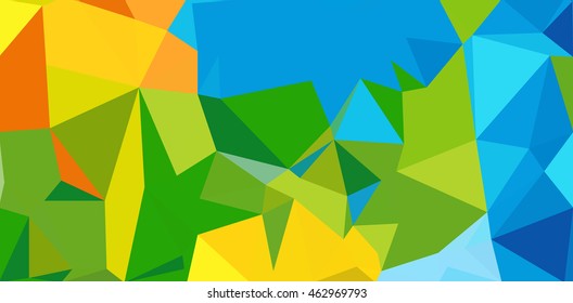 Summer 2016 brazilian Rio colorful background. Rio Summer sport event. Rio Polygonal modern background. Athletic color concept