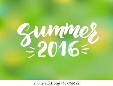 Summer 2016 - hand drawn brush lettering. 