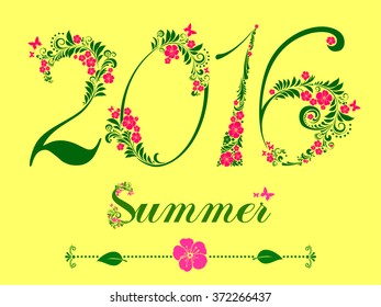 Summer 2016  Vector Illustration