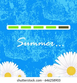 Summer 2017 is coming, progress loading bar, banner design template, vector illustration