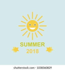 Summer  2018. Sun icon