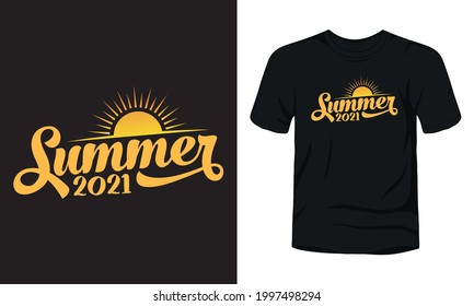 "Summer 2021" T-Shirt-Design-Vorlage.