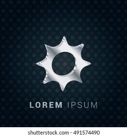 Summer 3D silver/platinum metallic chromium precious Icon / Logo Design