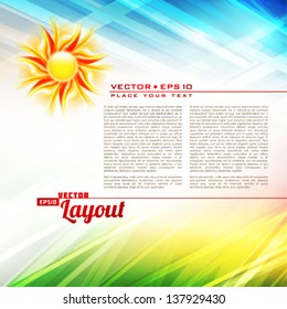 Summer. Abstract artistic background. Vector