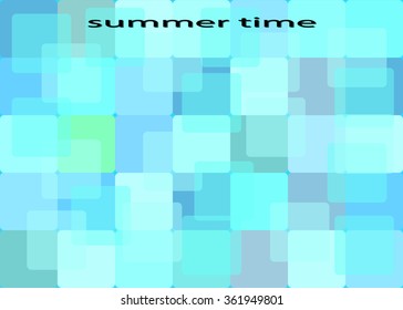 Summer abstract background of blue squares