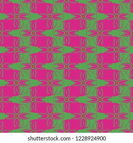 Summer abstract background multicolored rainbow flower pattern seamless.