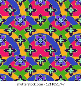 Summer abstract background nature flower pattern seamless.