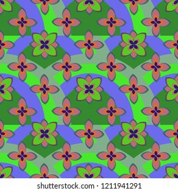 Summer abstract background nature flower pattern seamless.