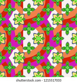 Summer abstract background nature flower pattern seamless.