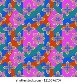 Summer abstract background nature flower pattern seamless.