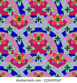 Summer abstract background nature flower pattern seamless.