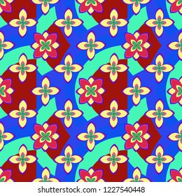 Summer abstract background nature flower pattern seamless.