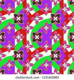 Summer abstract background nature flower pattern seamless.