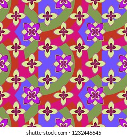 Summer abstract background nature flower pattern seamless.