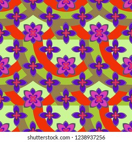 Summer abstract background nature flower pattern seamless.