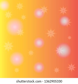 Summer abstract background with stylized flowers in warm tones