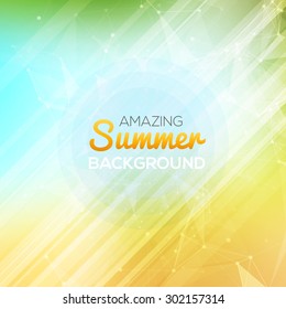 Summer Abstract Background. Summer Template Poster. 