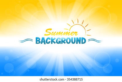 Summer abstract background vector illustration