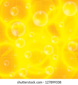 Summer abstract background yellow circles and bubbles