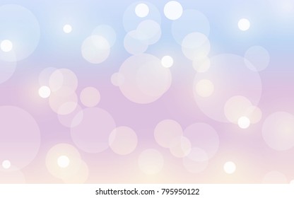 summer abstract blurred dream background with bokeh effect. Spring, nature, overcast. Vector EPS 10 illustration.