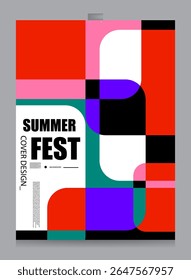 Sommer abstrakte bunte Hintergrund-Design-Vorlage