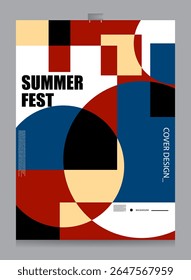 summer abstract colorful background design template