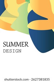 summer abstract colorful psychedelic art mobile wallpaper ,background Creative concept of summer bright  Abstract Shapes Background for social media poster, banner, cover, card, story , summer sale
