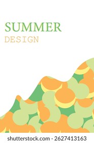 summer abstract colorful psychedelic art mobile wallpaper ,background Creative concept of summer bright  Abstract Shapes Background for social media poster, banner, cover, card, story , summer sale