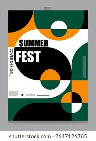 summer abstract geometric background simply and trendy design