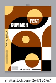 summer abstract geometric background simply and trendy design