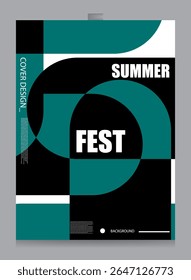 summer abstract geometric background simply and trendy design