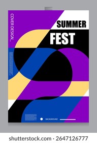 summer abstract geometric background simply and trendy design