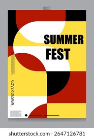summer abstract geometric background simply and trendy design