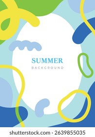 Summer Abstract Geometry Wave Confetti Line Illustration Background