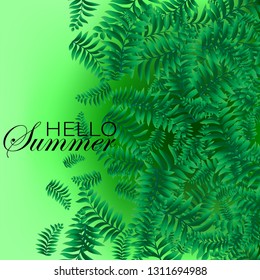 
Summer abstract green background with leaves