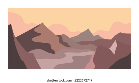 verano de paisaje abstracto plano de fondo. paisaje de afiches de diseño vectorial.