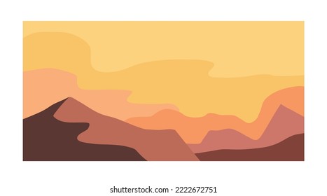 summer of abstract landscape flat for background. poster landscape of vector design.