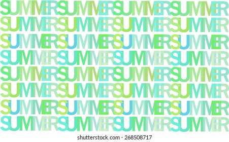 summer abstract lettering letters creative design vector