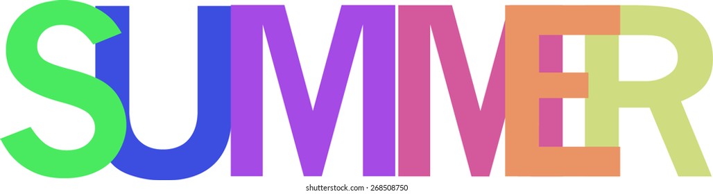 summer abstract lettering letters creative design vector