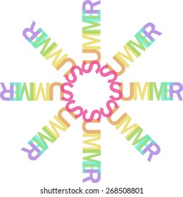 summer abstract lettering letters creative design vector