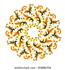 Summer abstract mandala in ethnic, Indian style